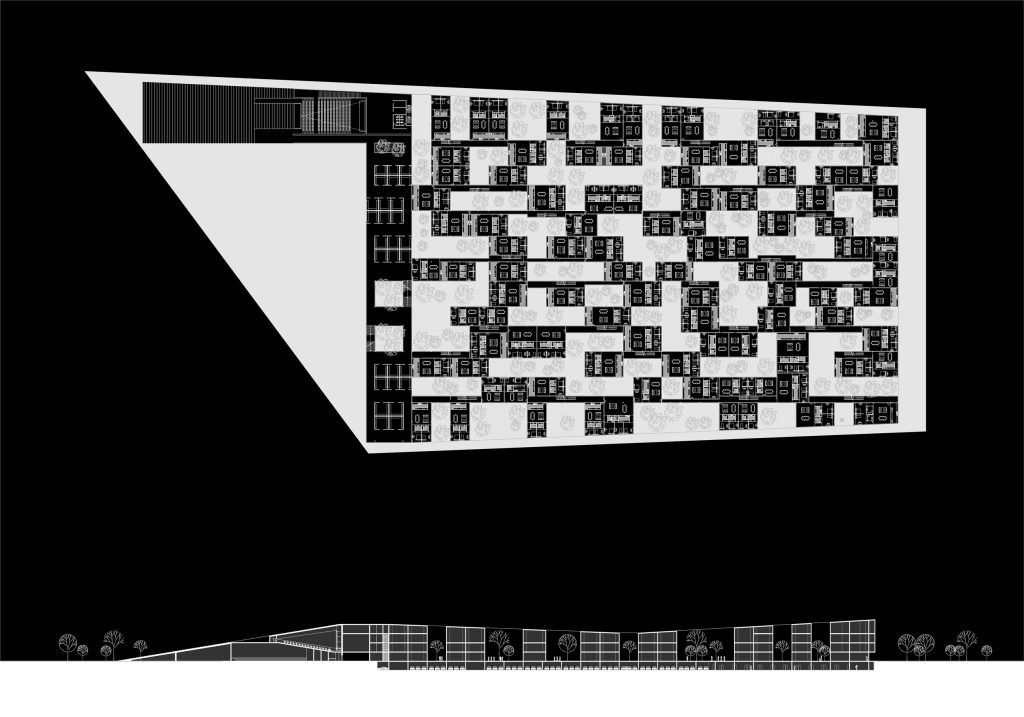Safayieh Residential Complex concept diagram in Yazd by Fluid Motion Architects, designed by Reza Daneshmir and Catherine Spiridonoff