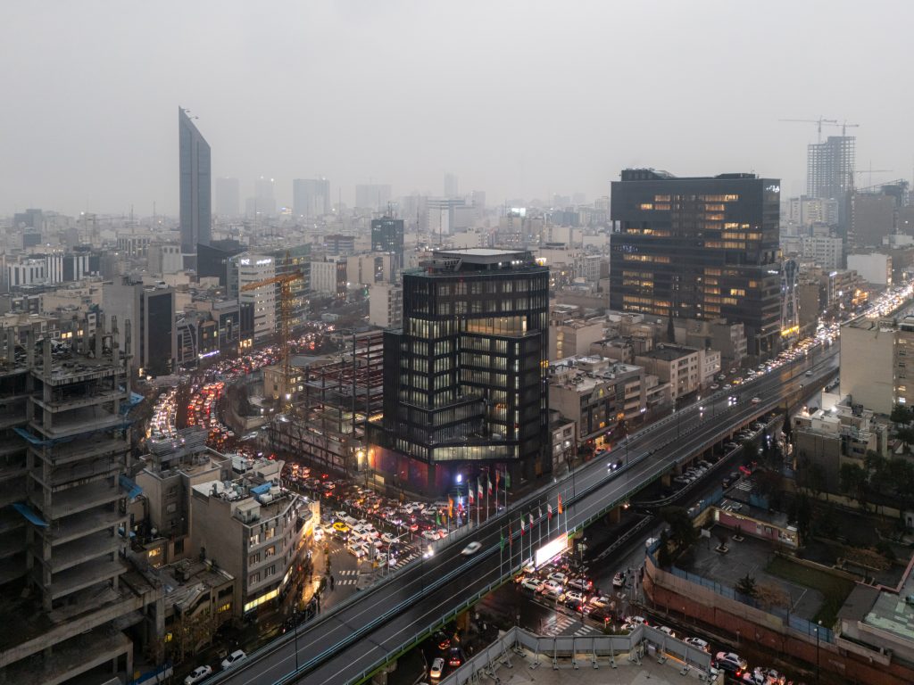 Architectural Photography of Mika Knots Office & Commercial Tower in Tehran Mirdamad by Fluid Motion Architects, designed by Reza Daneshmir and Catherine Spiridonoff