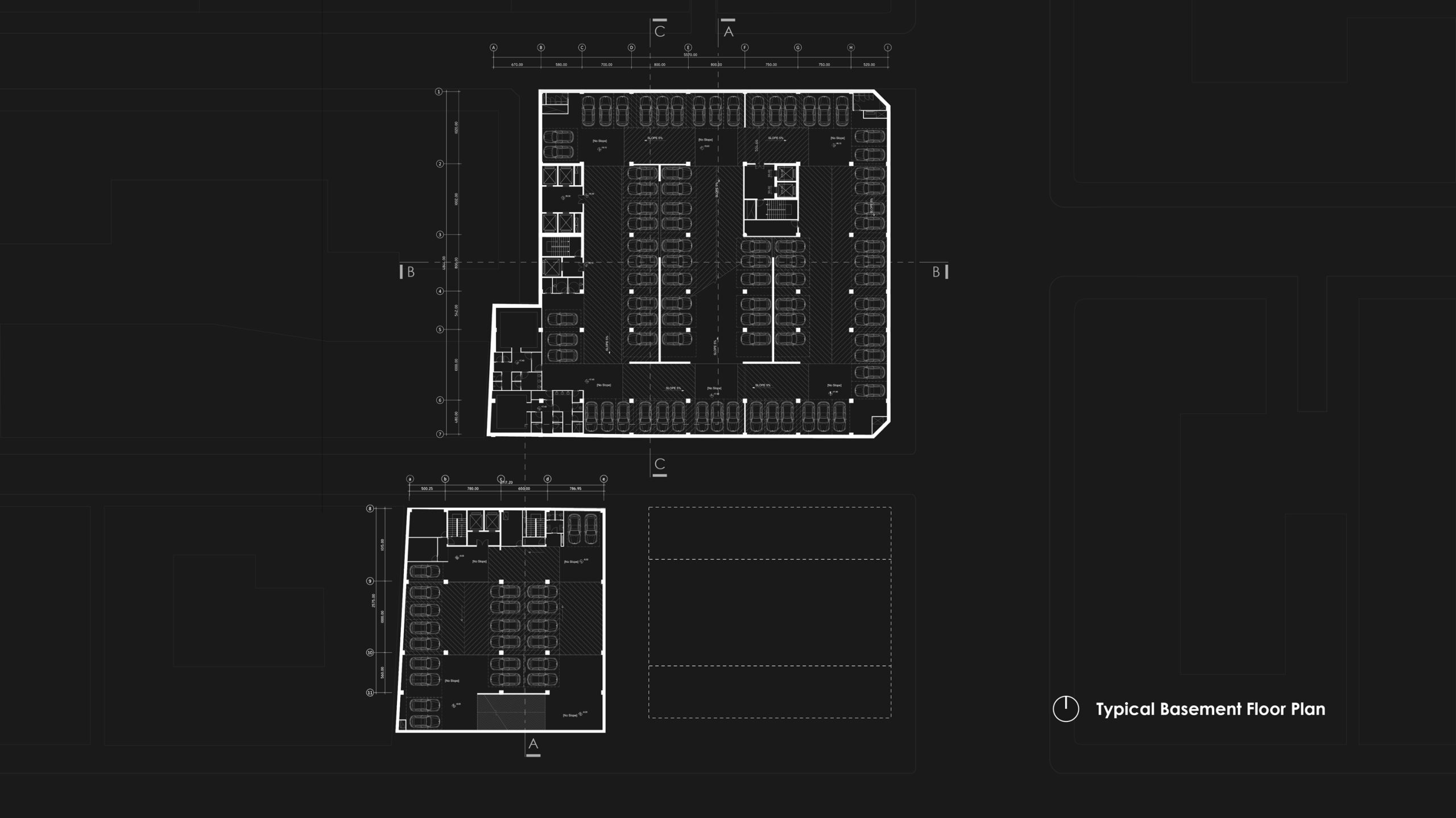 Afra and Firoozeh (Tejarat Bank) office building architectural plan in Tehran by Fluid Motion Architects, designed by Reza Daneshmir and Catherine Spiridonoff