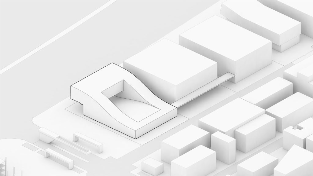 Plot E&F, R&D building diagram process design in Tehran by Fluid Motion Architects, designed by Reza Daneshmir and Catherine Spiridonoff