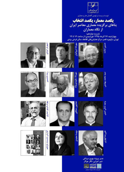 12th Session of “100 Architects, 100 Choices”, Museum of the Qasr Prison, Tehran, Iran | Lecture on “Political villa, Gabriel Guevrekian" reza daneshmir