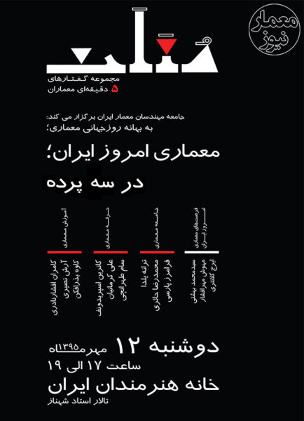 Architecture Panel in the 1st Session of Triangle Talk Series, Iranian Artist’s Forum, Tehran, Iran | Lecture on “Iran’s Today Architecture in 3 Scenes” catherine spiridonoff