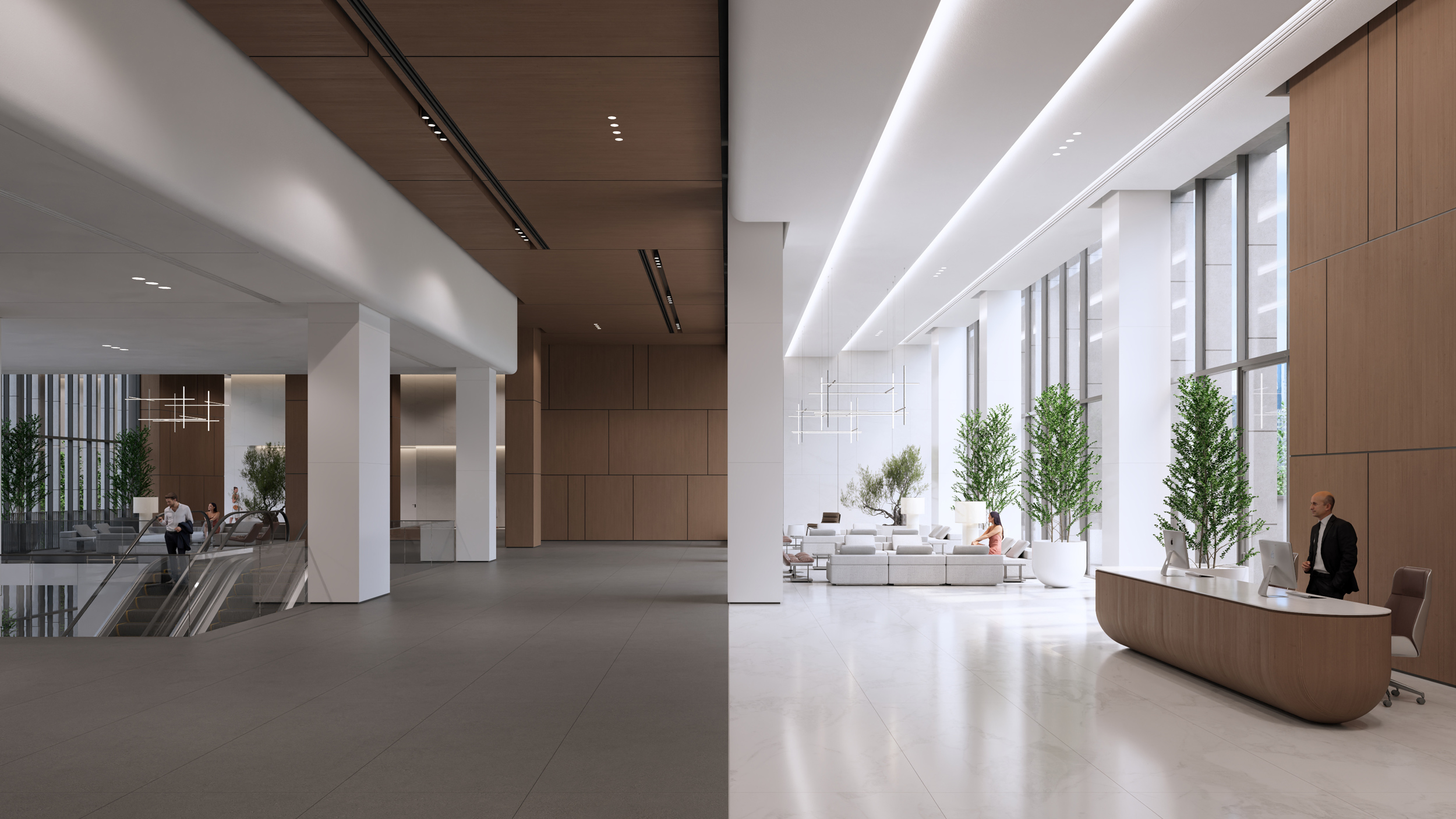 Unex Tower Residential building workplace interior in Tehran by Fluid Motion Architects, designed by Reza Daneshmir and Catherine Spiridonoff