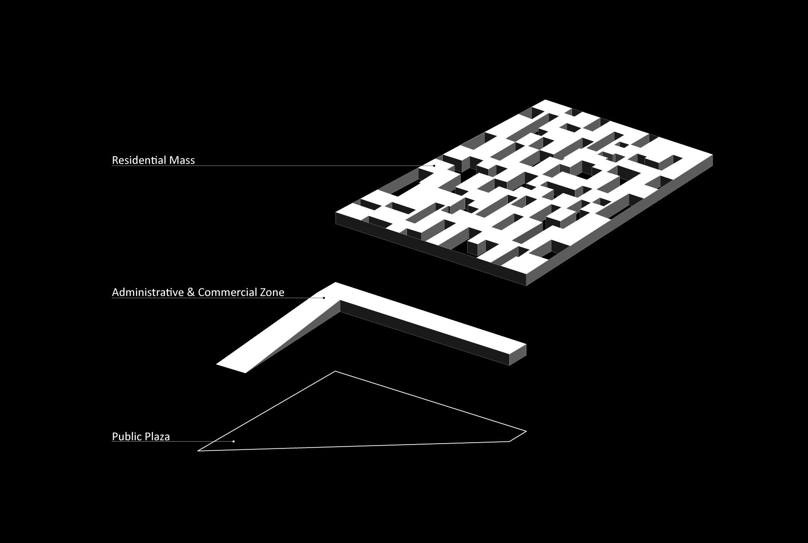Safayieh Residential Complex concept diagram in Yazd by Fluid Motion Architects, designed by Reza Daneshmir and Catherine Spiridonoff