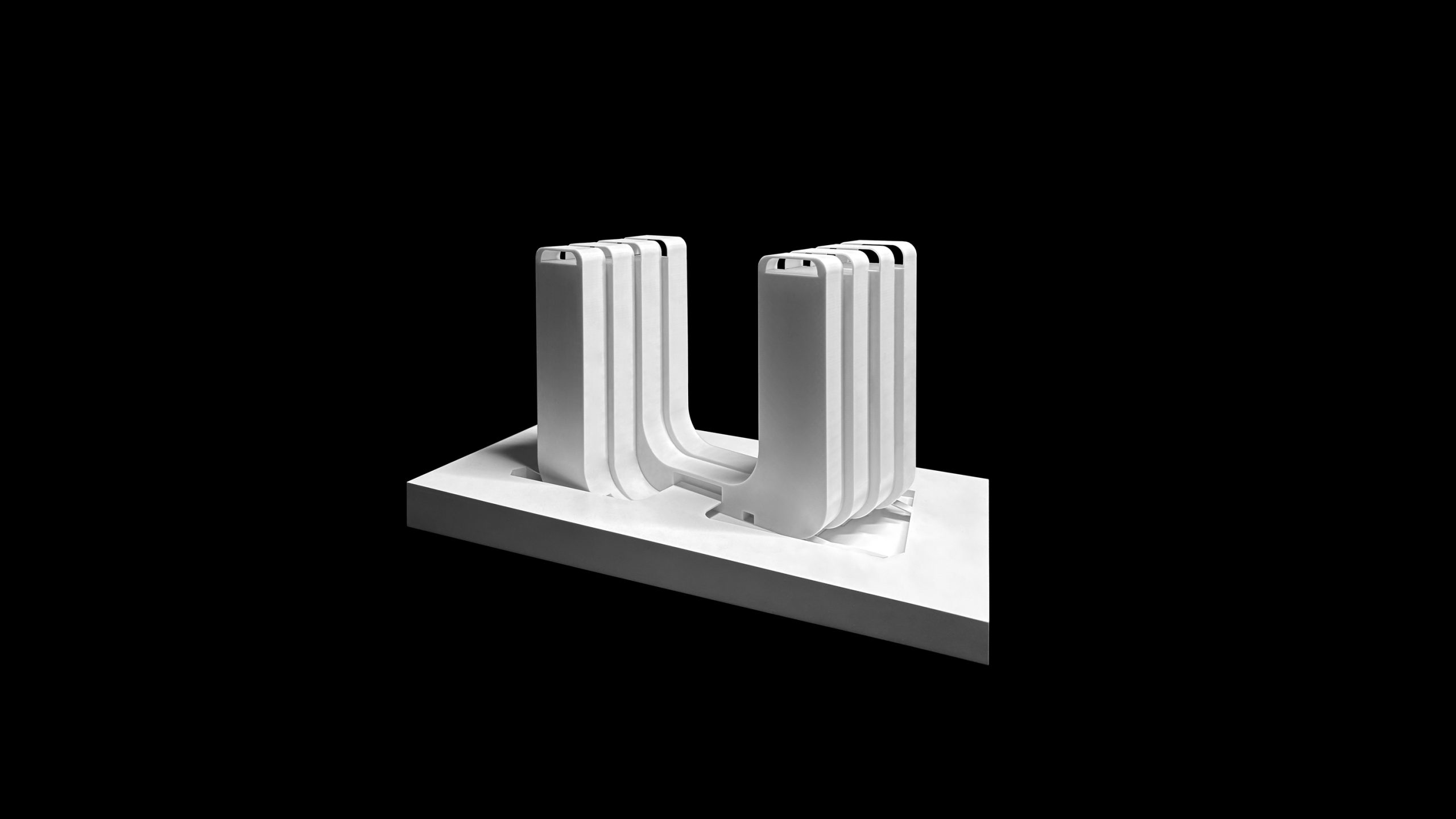 Unex Tower Residential building Architectural Model / Maquette in Tehran by Fluid Motion Architects, designed by Reza Daneshmir and Catherine Spiridonoff