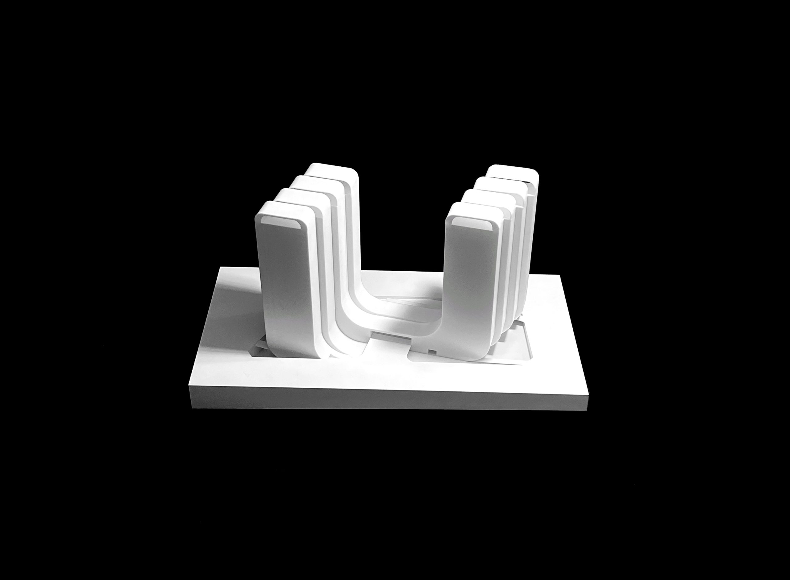 Unex Tower Residential building Architectural Model / Maquette in Tehran by Fluid Motion Architects, designed by Reza Daneshmir and Catherine Spiridonoff