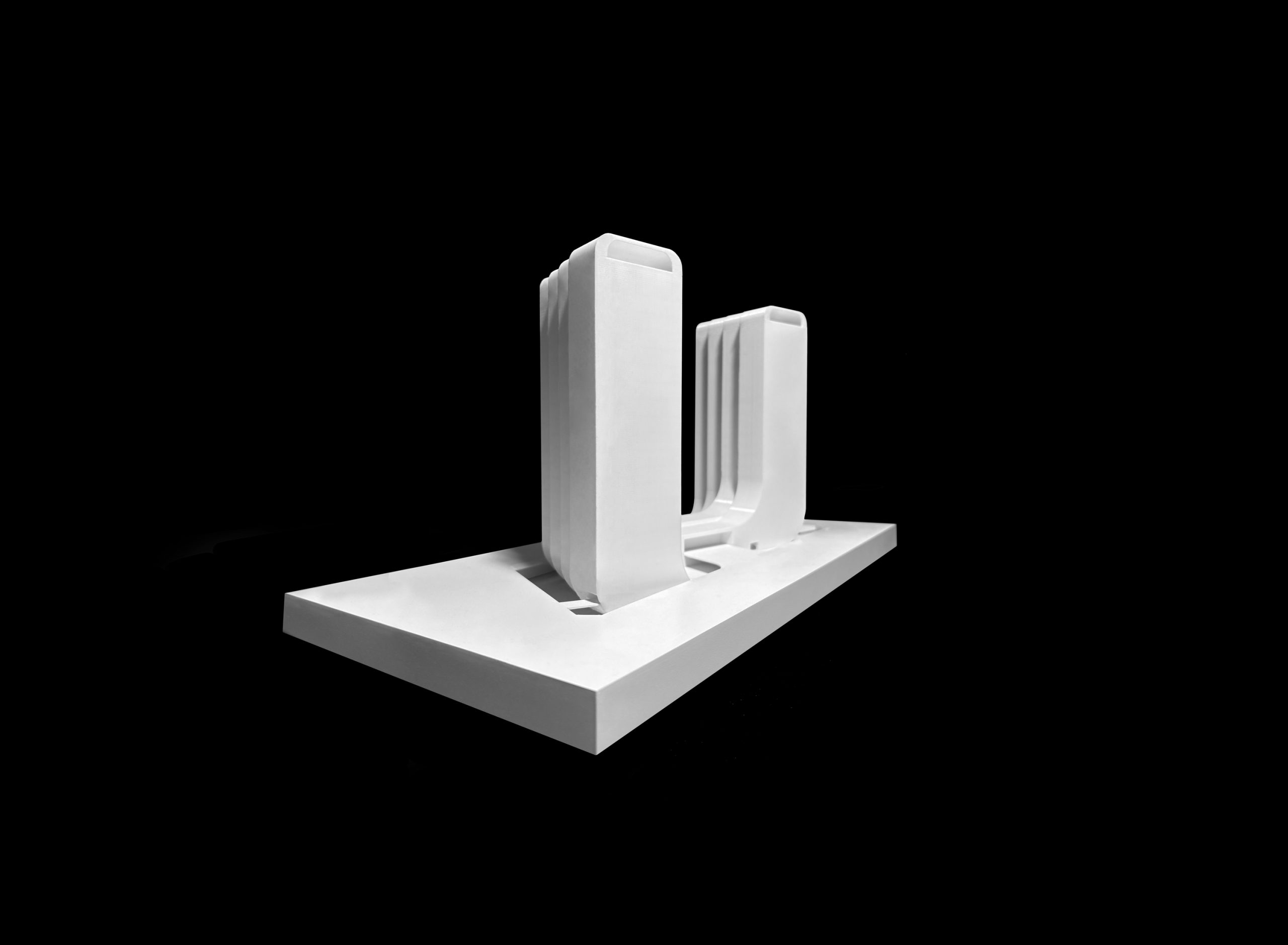 Unex Tower Residential building Architectural Model / Maquette in Tehran by Fluid Motion Architects, designed by Reza Daneshmir and Catherine Spiridonoff
