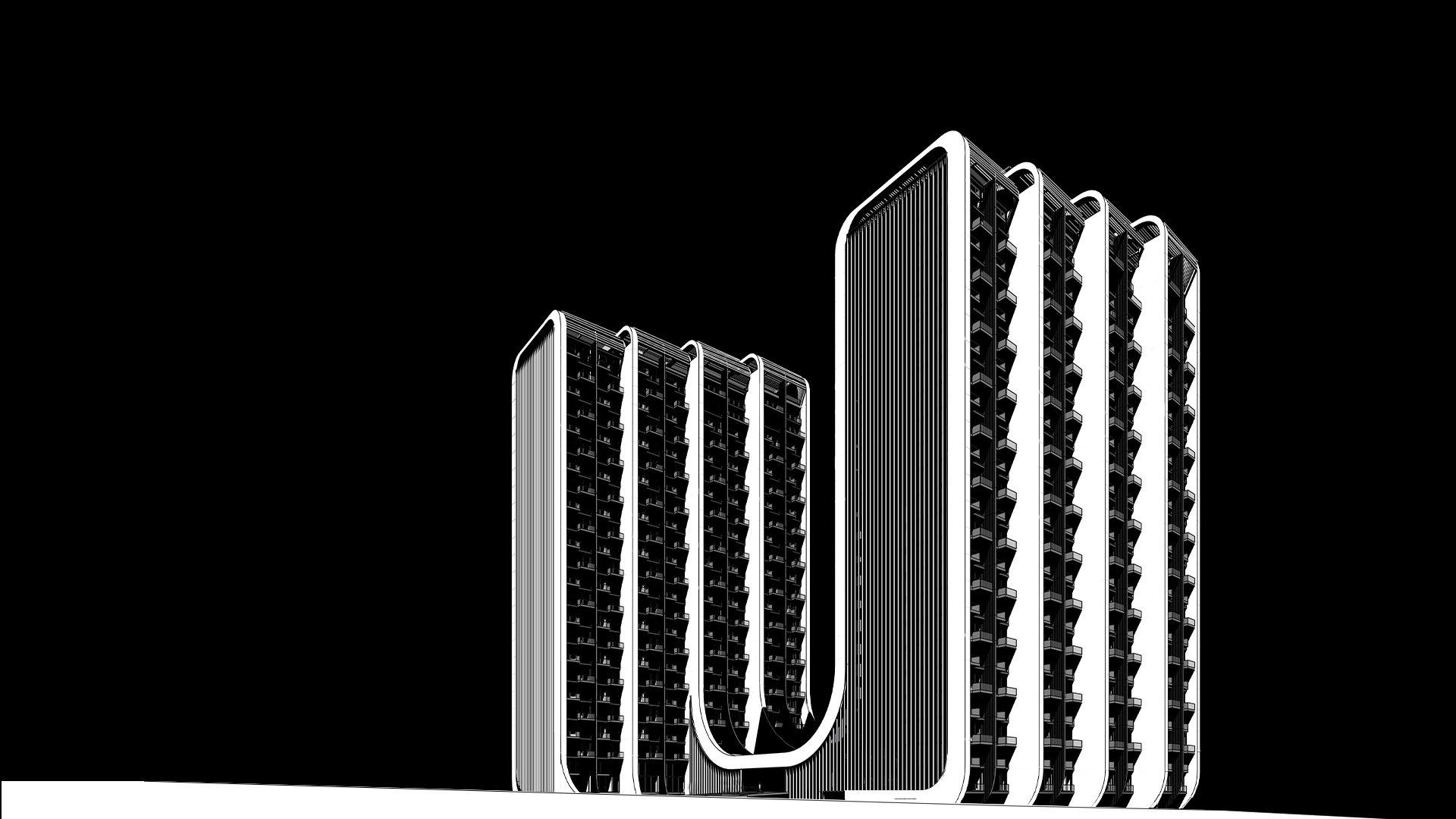 Unex Tower Residential building 3D Visualization in Tehran by Fluid Motion Architects, designed by Reza Daneshmir and Catherine Spiridonoff